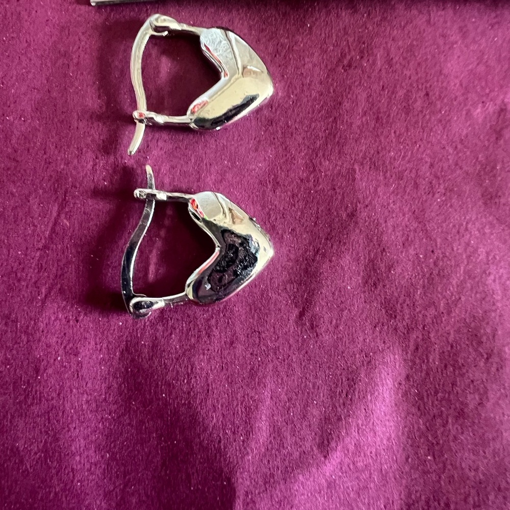 Silver Geometric Statement Earrings - image 1